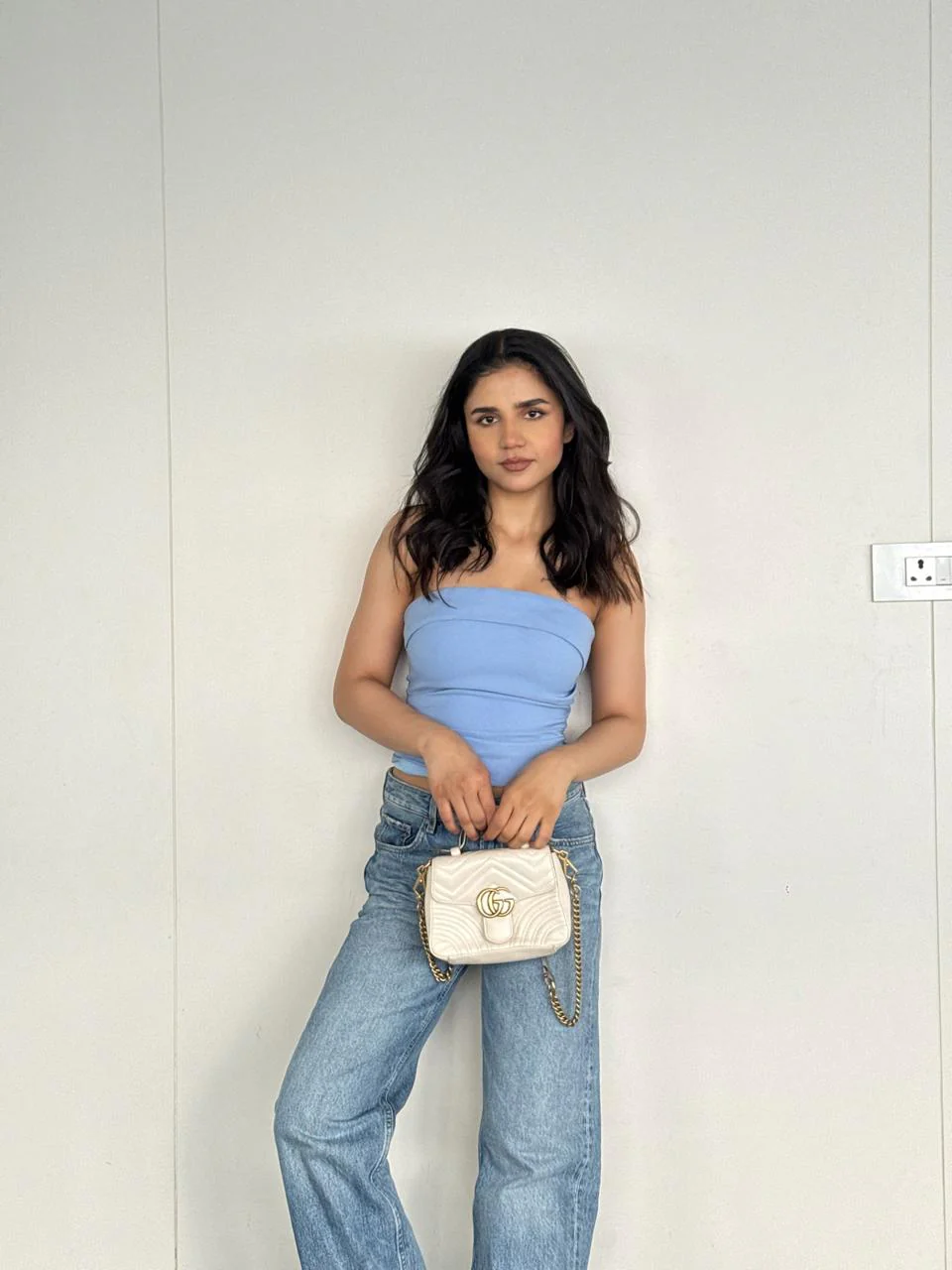 Gucci Leather GG Marmont Top Handle Bag - Image 2