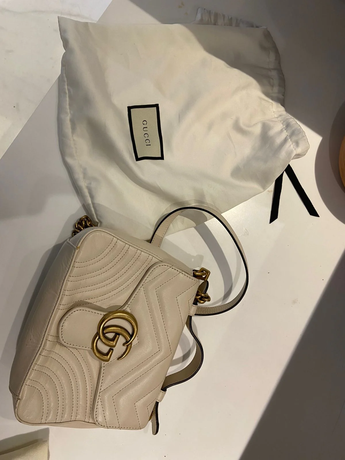 Gucci Leather GG Marmont Top Handle Bag - Image 5