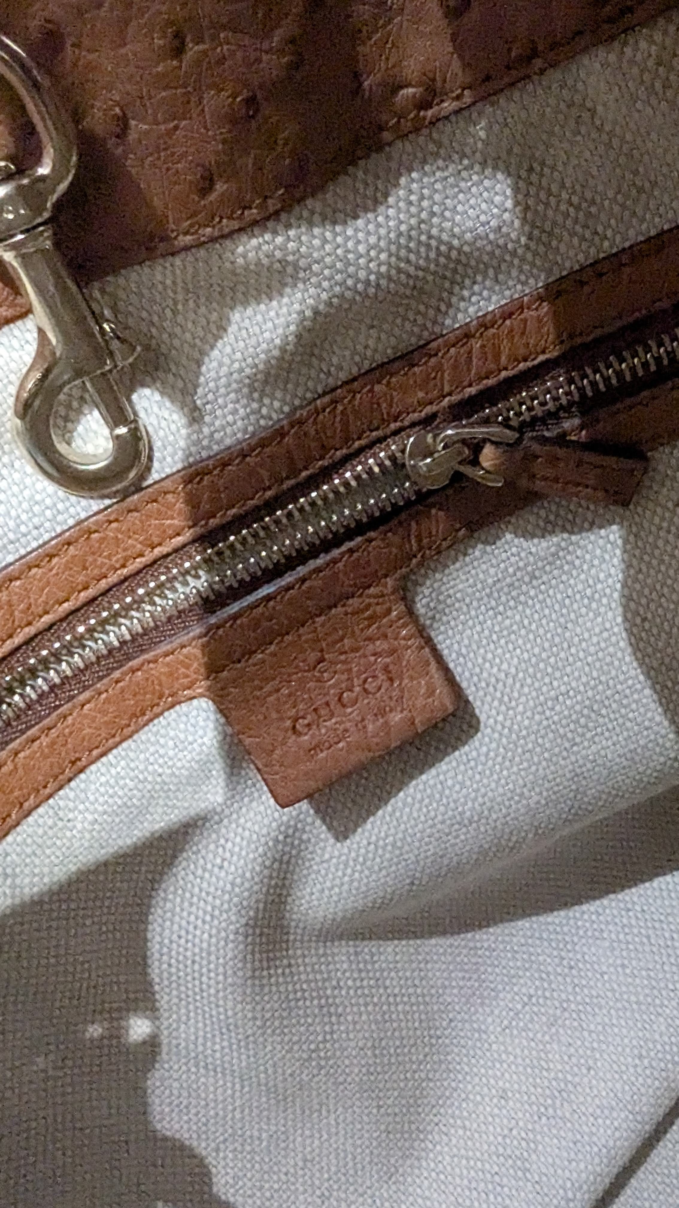 Gucci Ostrich Leather Soho Chain Shoulder Bag - Image 12