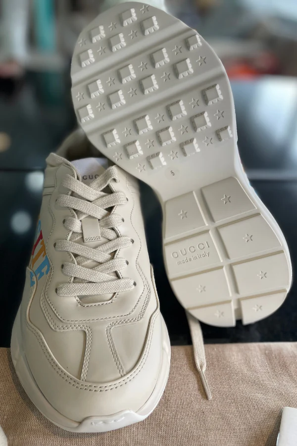 Gucci Rhyton leather trainers - Image 3