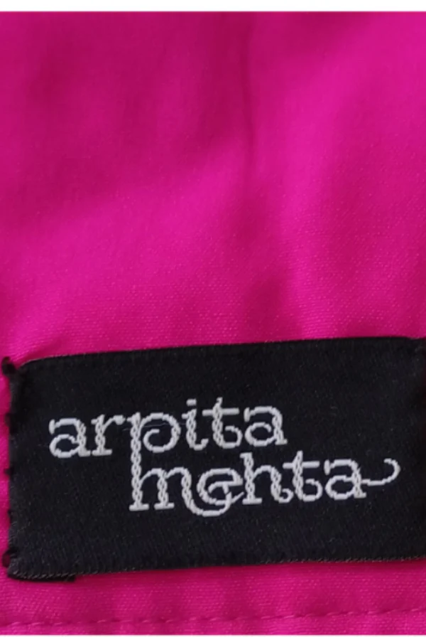 Hot pink pre stitched saree - Image 9