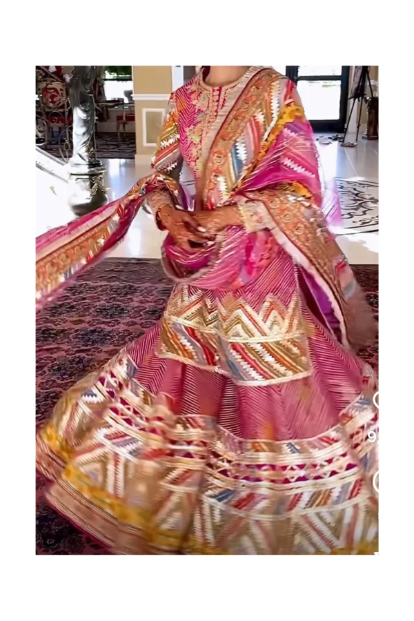 Hot pink sharara set