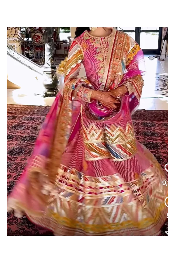 Hot pink sharara set - Image 3