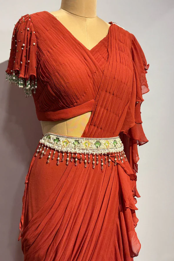 Hunky Dory By Anandita Khera Drapded Saree Set - Image 2