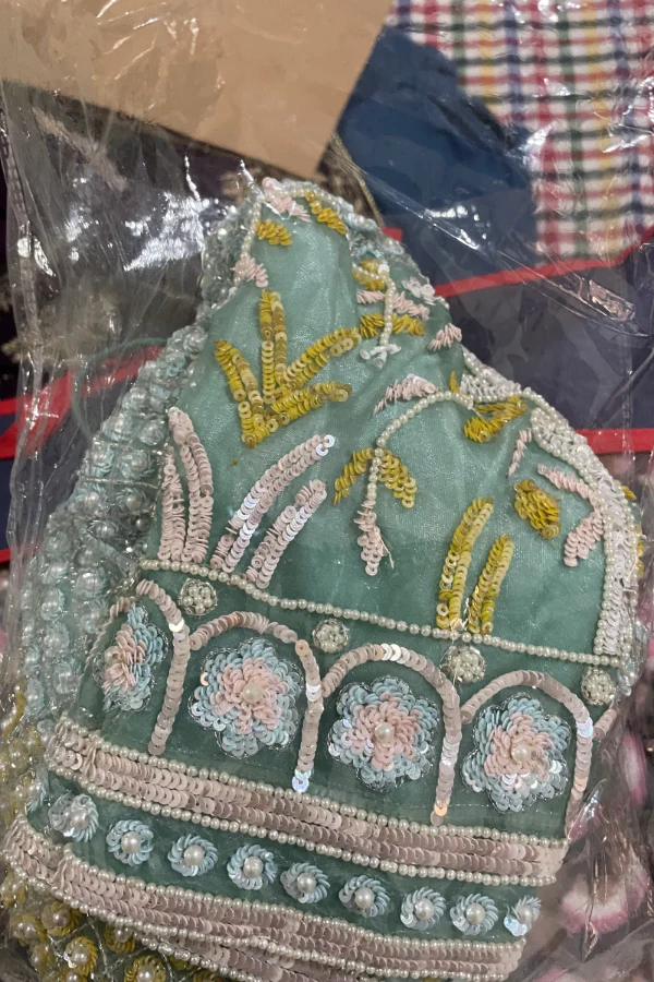 Icy blue embellished lehenga - Image 4