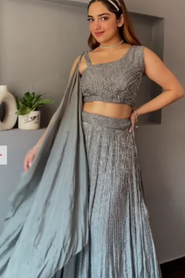 Indo western lehenga set