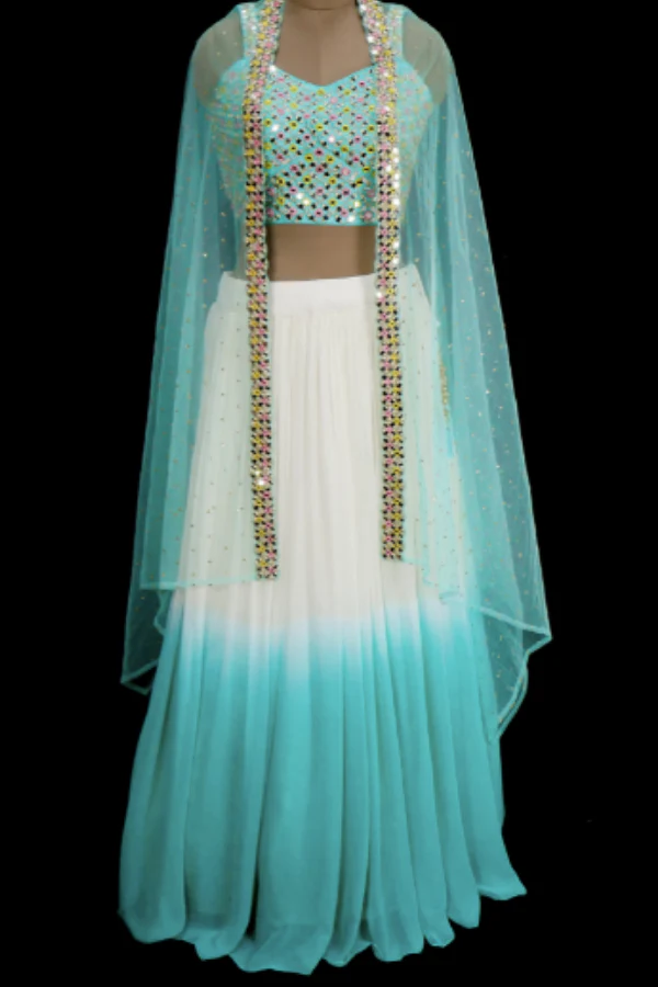 Indo western lehenga set - Image 3