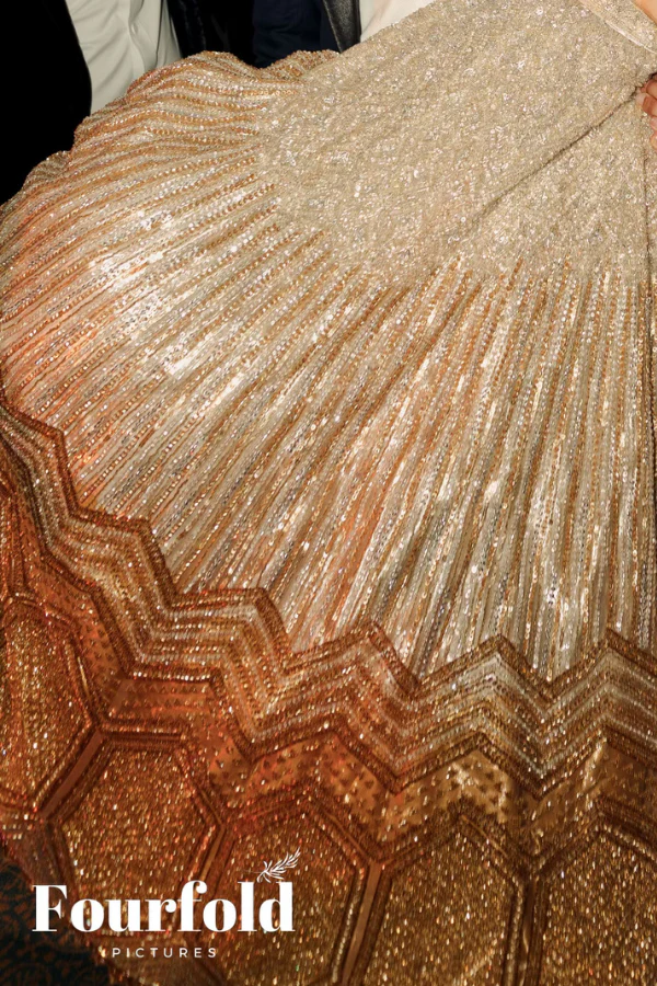 Isa by Dolly Wahal Light gold ombre lehenga - Image 2