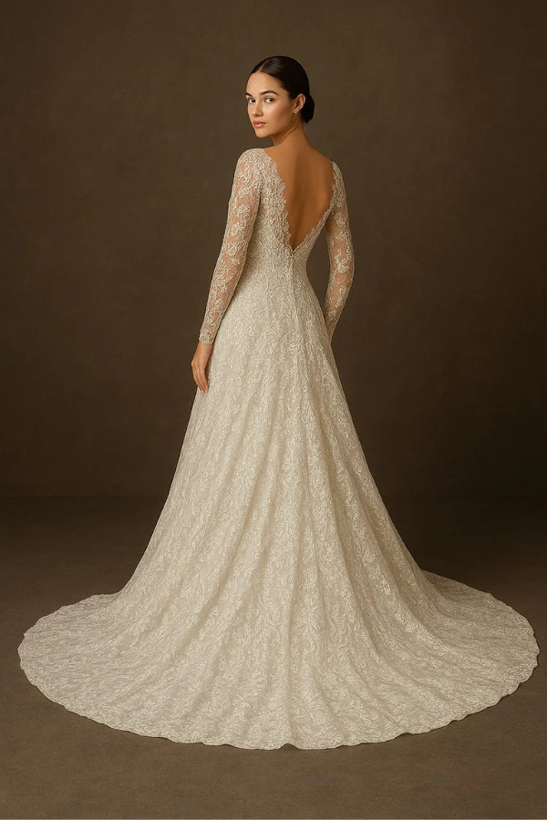 Ivory Cascade Gown - Image 2