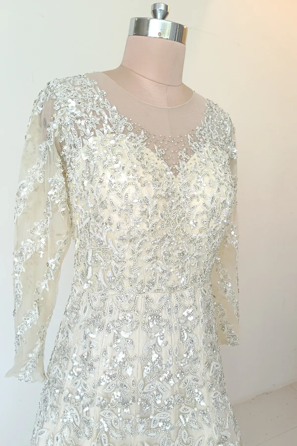 Ivory Cascade Gown - Image 4