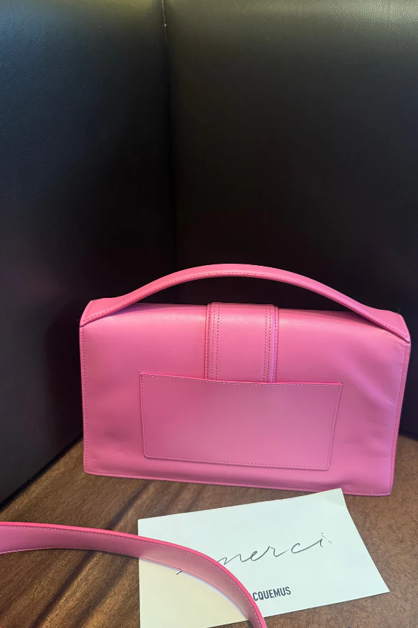 Jacquemus Pink Leather Le Bambinou Top Handle Bag - Image 3
