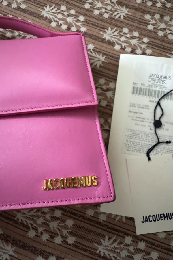 Jacquemus Pink Leather Le Bambinou Top Handle Bag - Image 4