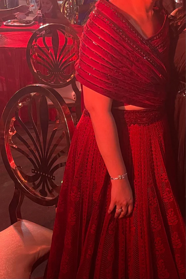 Jade by MK maroon embroidered lehenga - Image 3