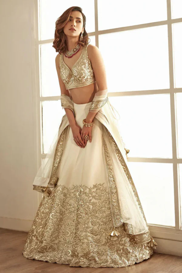 Jasmine White lehenga set