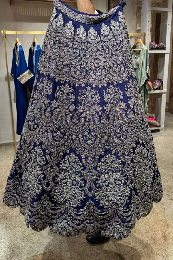 Jayanti reddy blue embroidered lehenga set - Image 3