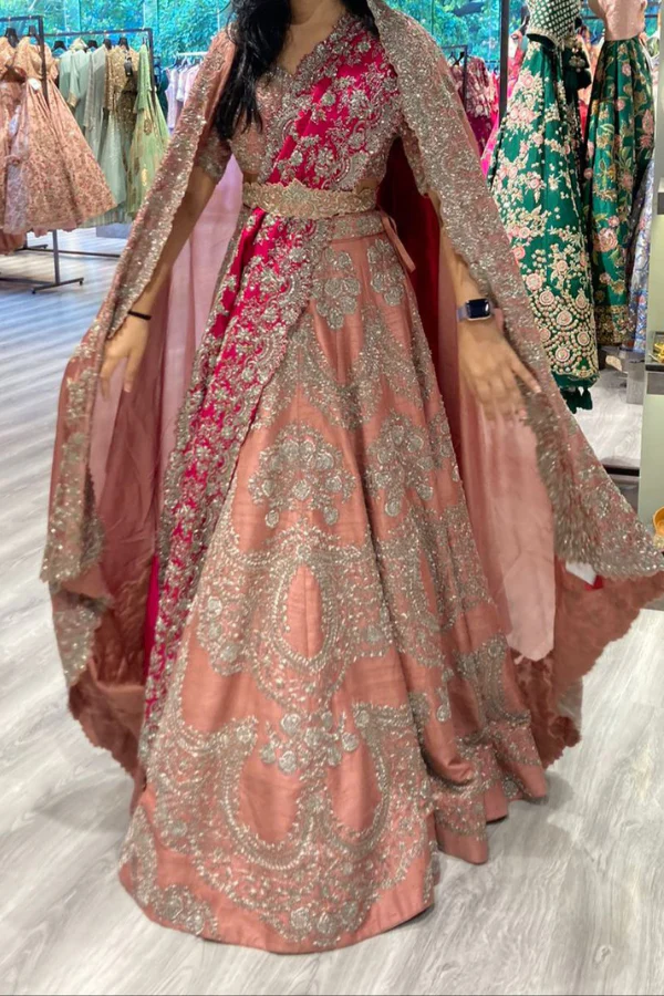 Jayanti Reddy Raw Silk Embroidered Lehenga Set - Image 3