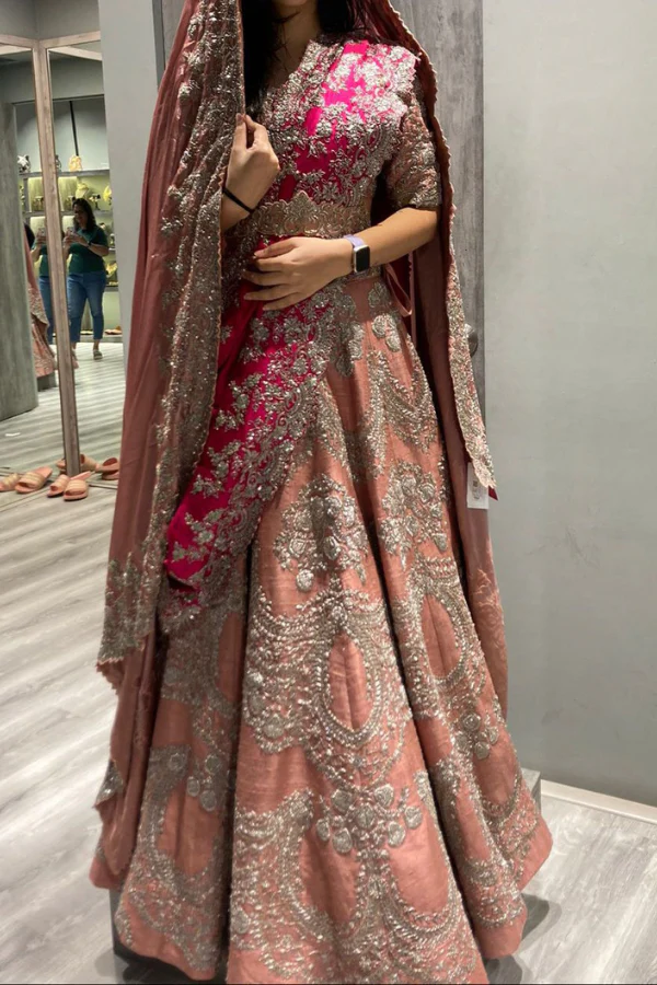 Jayanti Reddy Raw Silk Embroidered Lehenga Set - Image 4