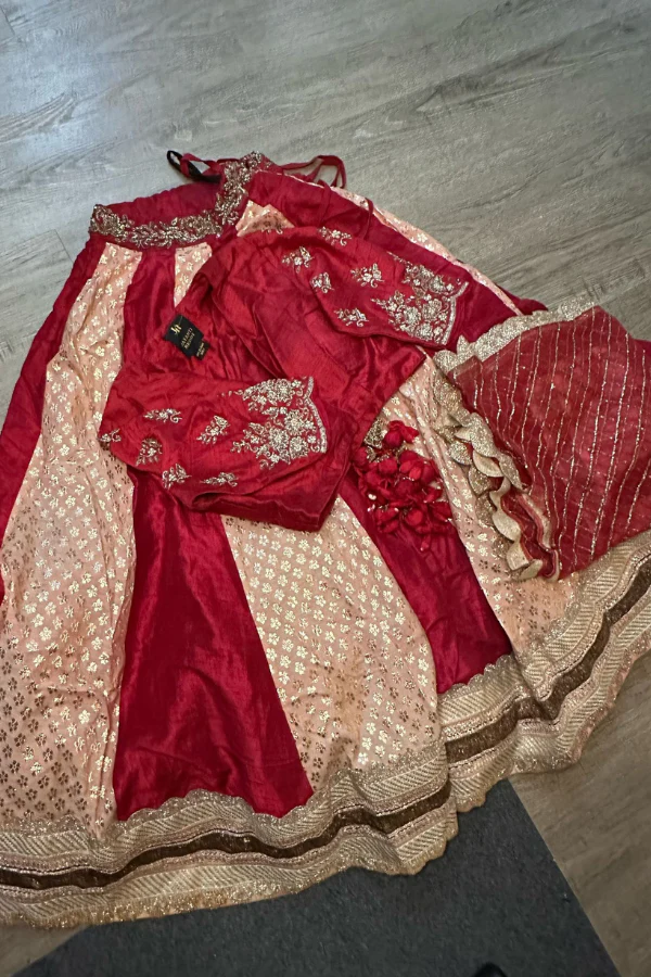 Jayanti reddy Red and Gold Lehenga set - Image 2