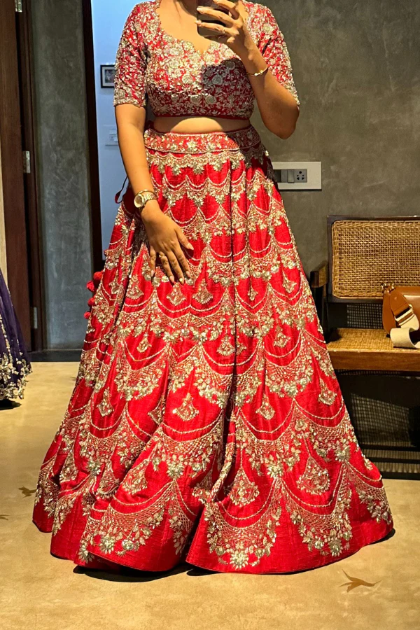 Jayanti Reddy Red Lehenga Set - Image 2