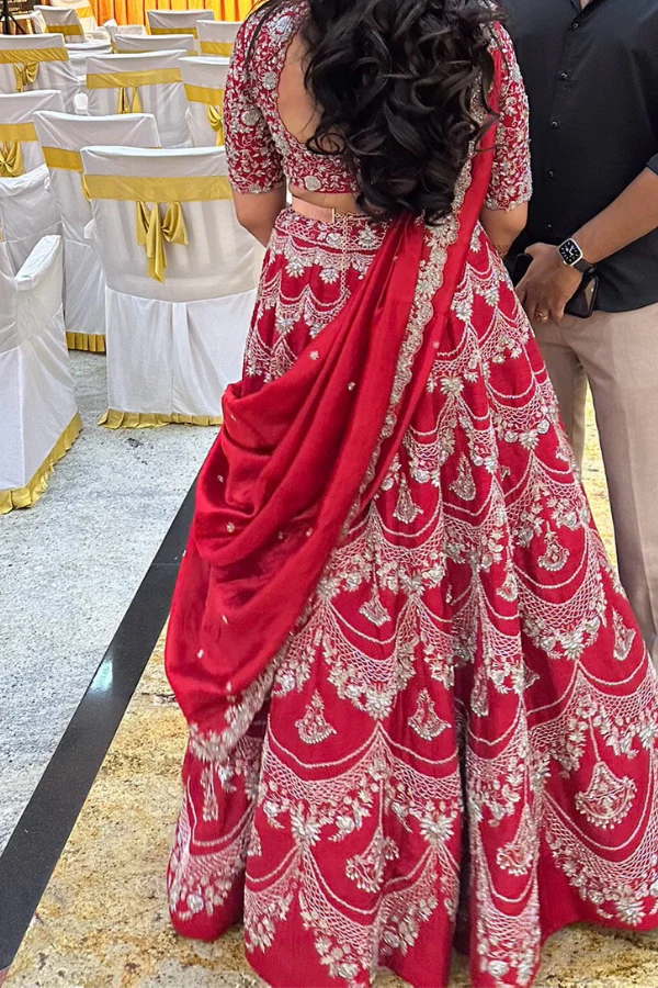 Jayanti Reddy Red Lehenga Set - Image 3