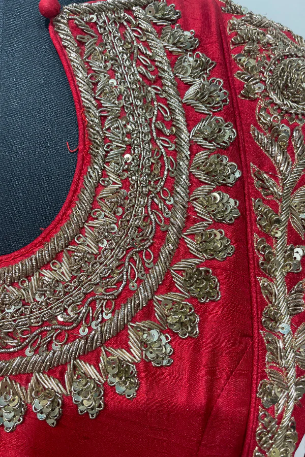 Jayanti Reddy Red lehenga set - Image 3