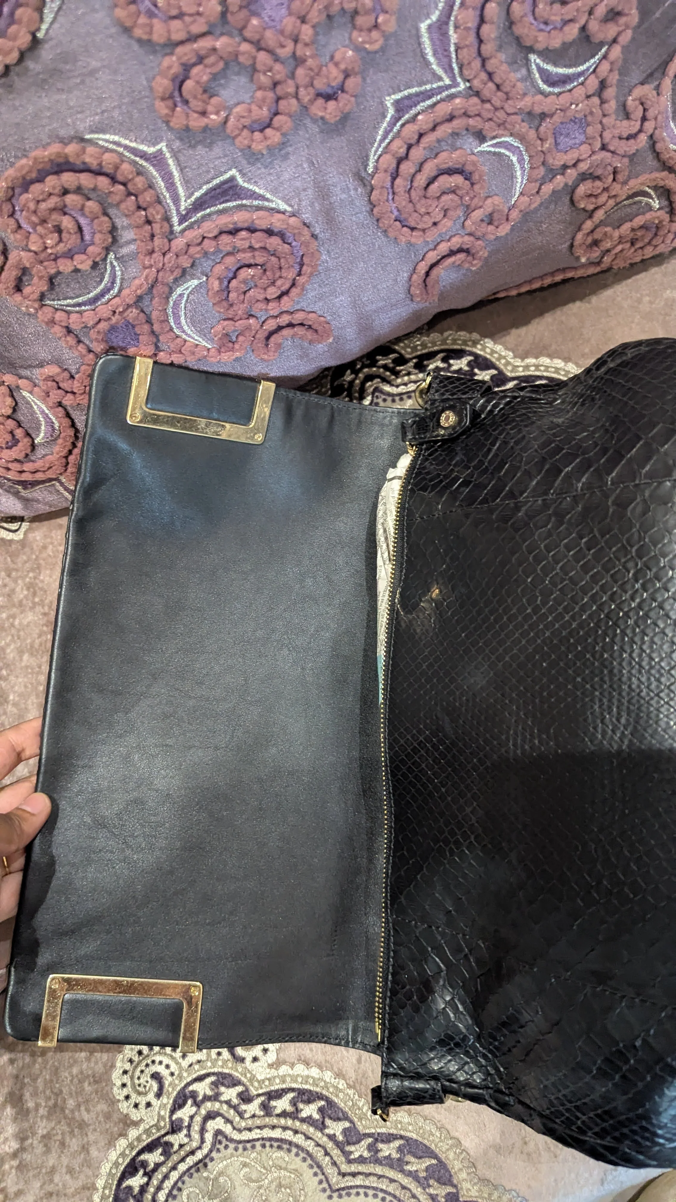 Jimmy Choo Black Leather Chain Shoulder Bag - Image 4