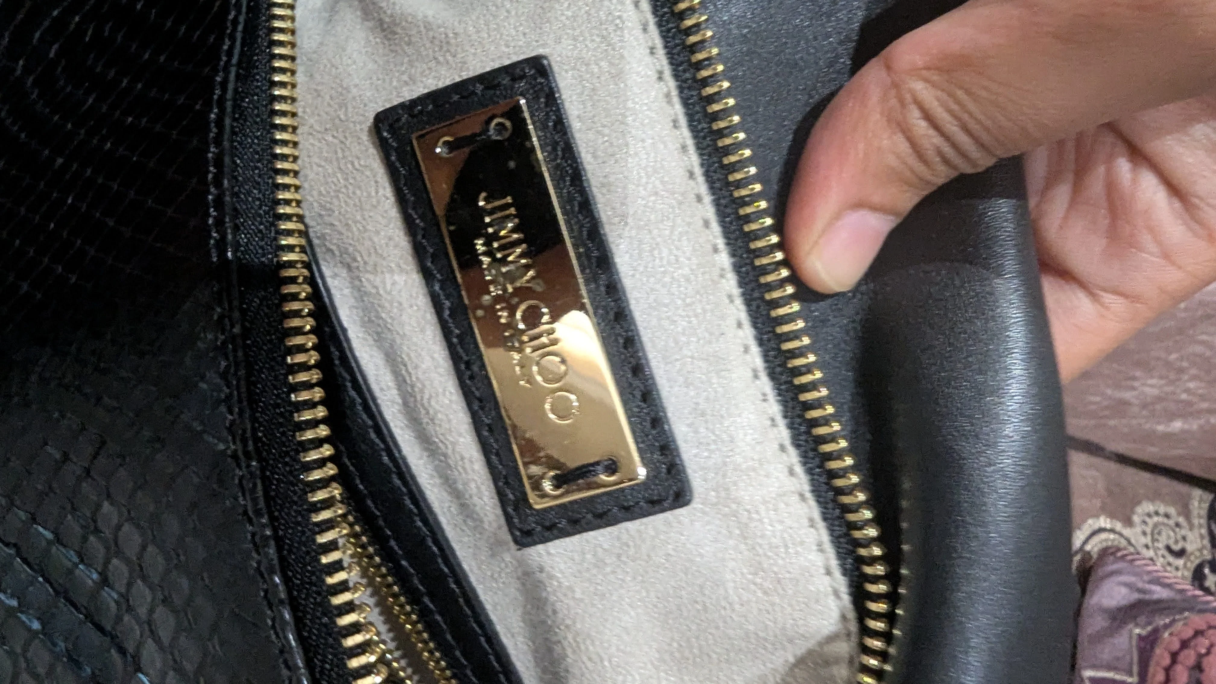 Jimmy Choo Black Leather Chain Shoulder Bag - Image 7