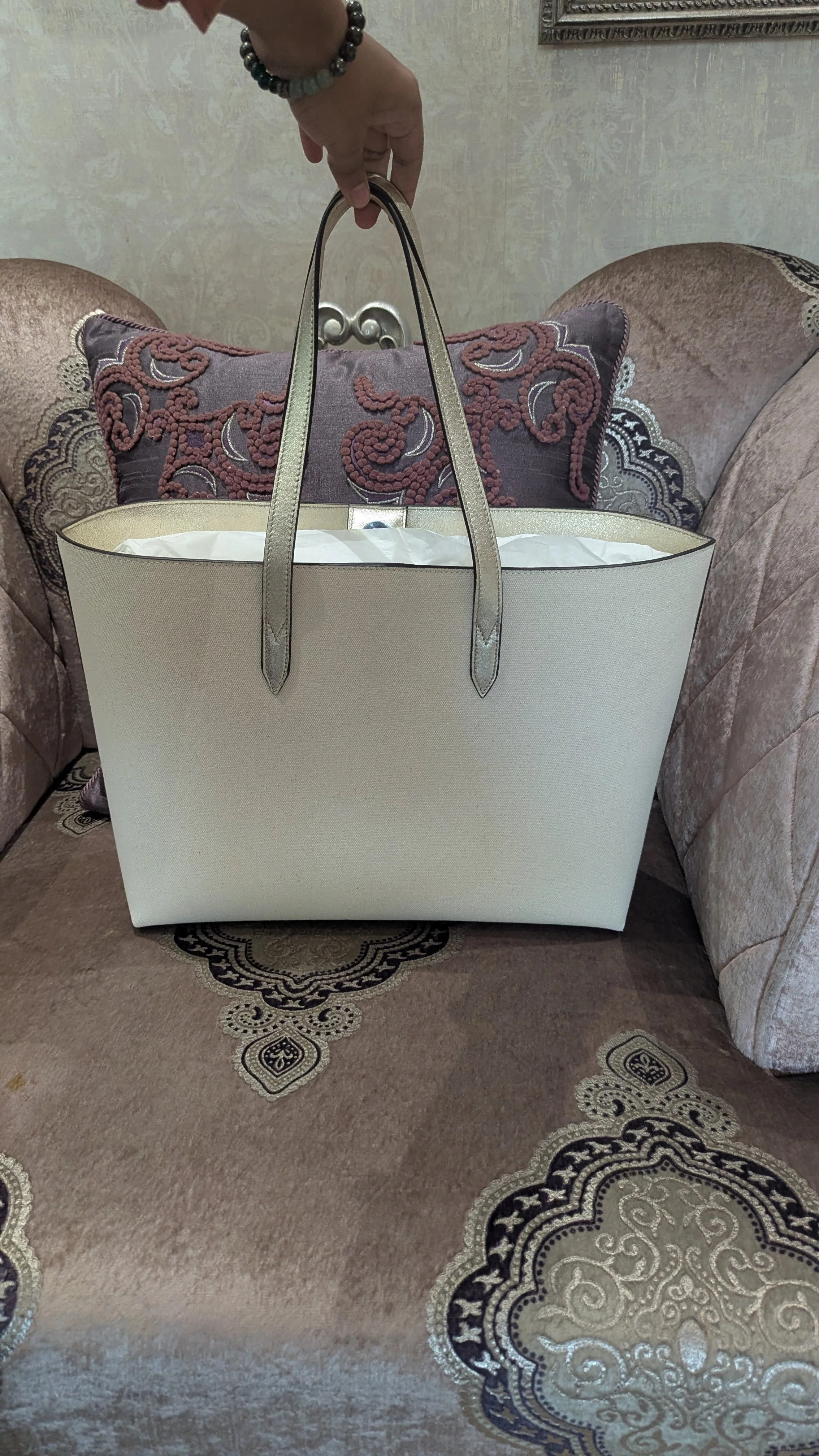 Jimmy Choo Canvas Tote Bag - Image 4