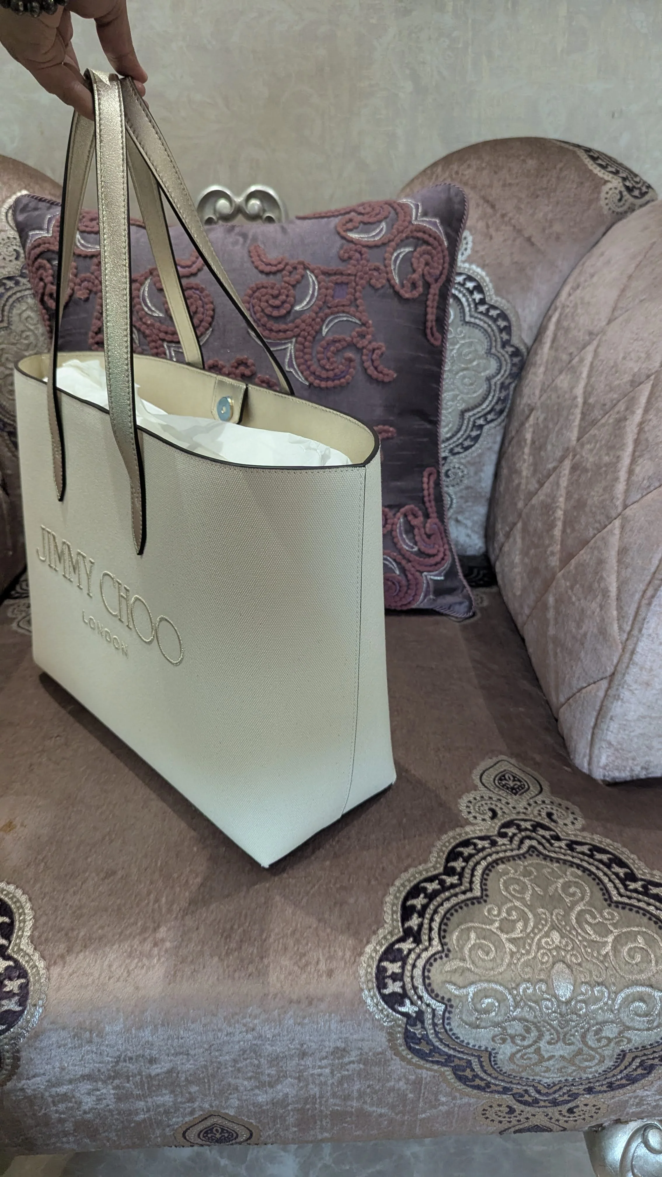 Jimmy Choo Canvas Tote Bag - Image 5