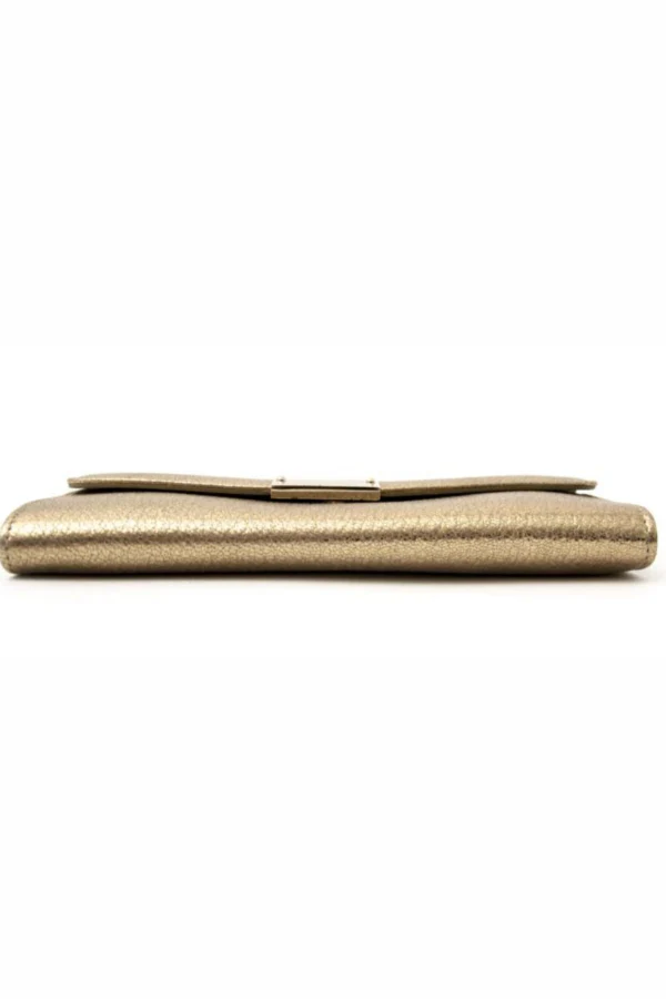 Jimmy Choo Gold Lame Glitter Riane Clutch - Image 6