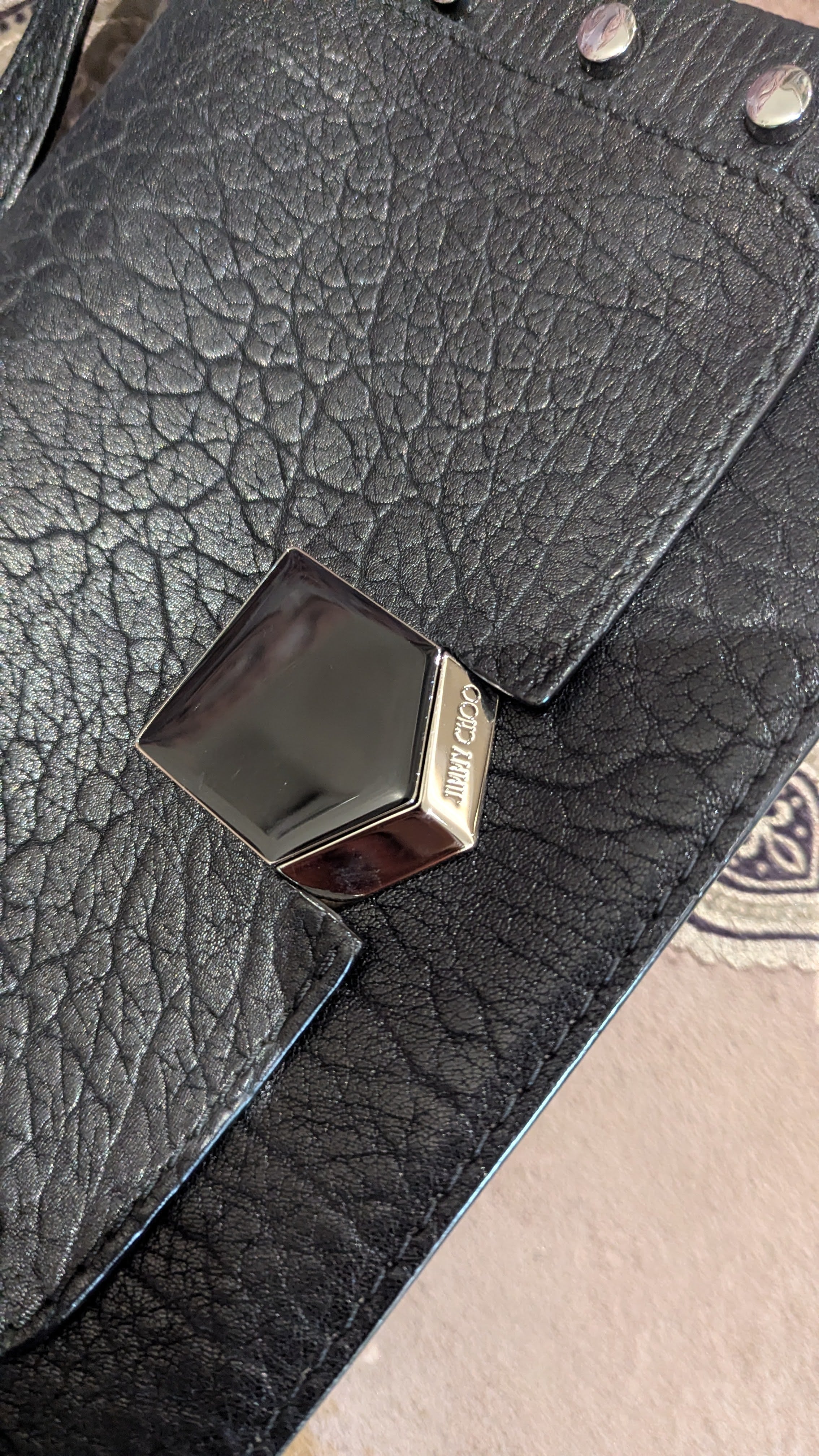 Jimmy Choo Lockett Grainy Leather Shoulder Bag - Image 8