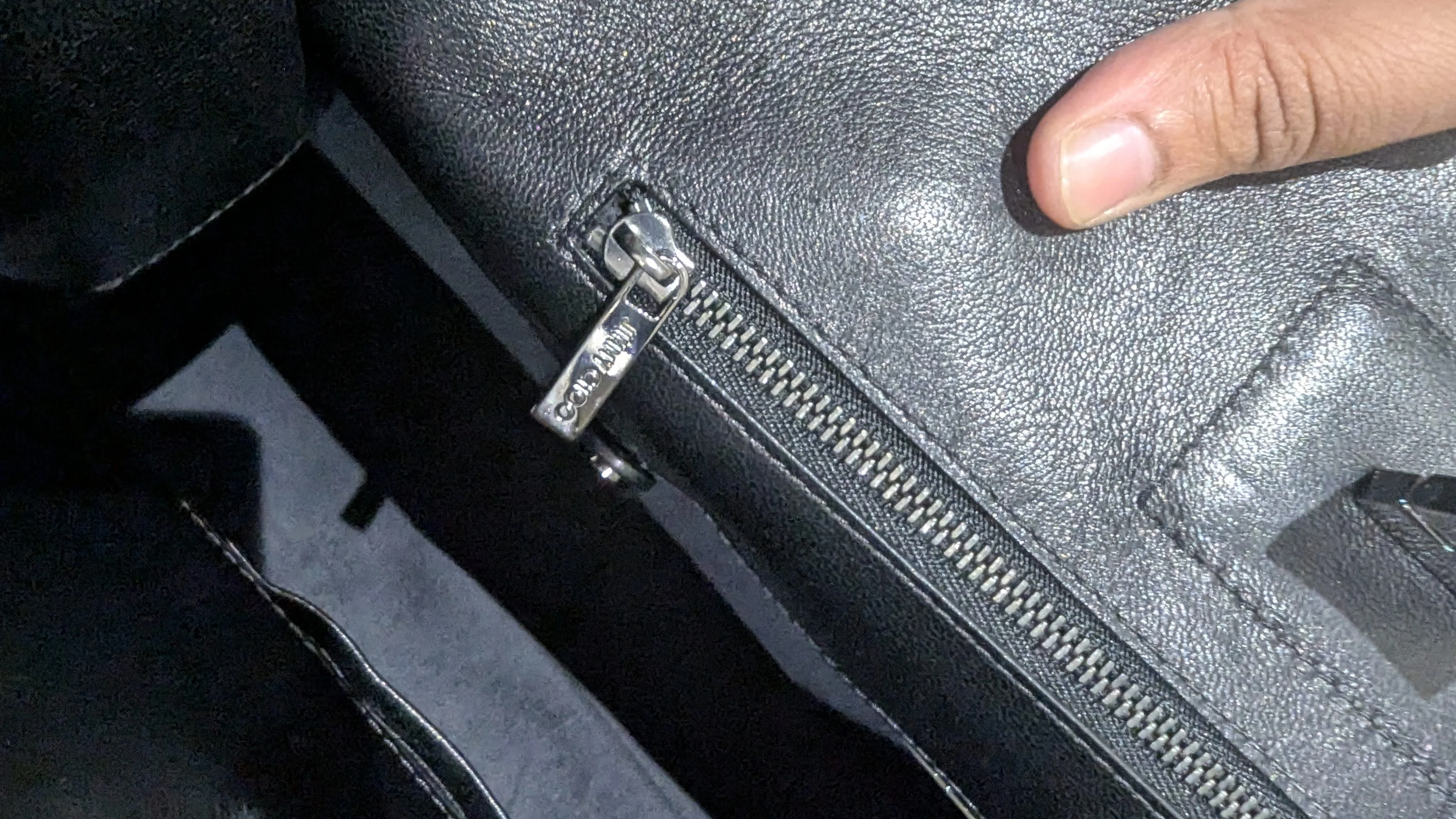 Jimmy Choo Riley Croc Embossed Top Handle Bag - Image 10