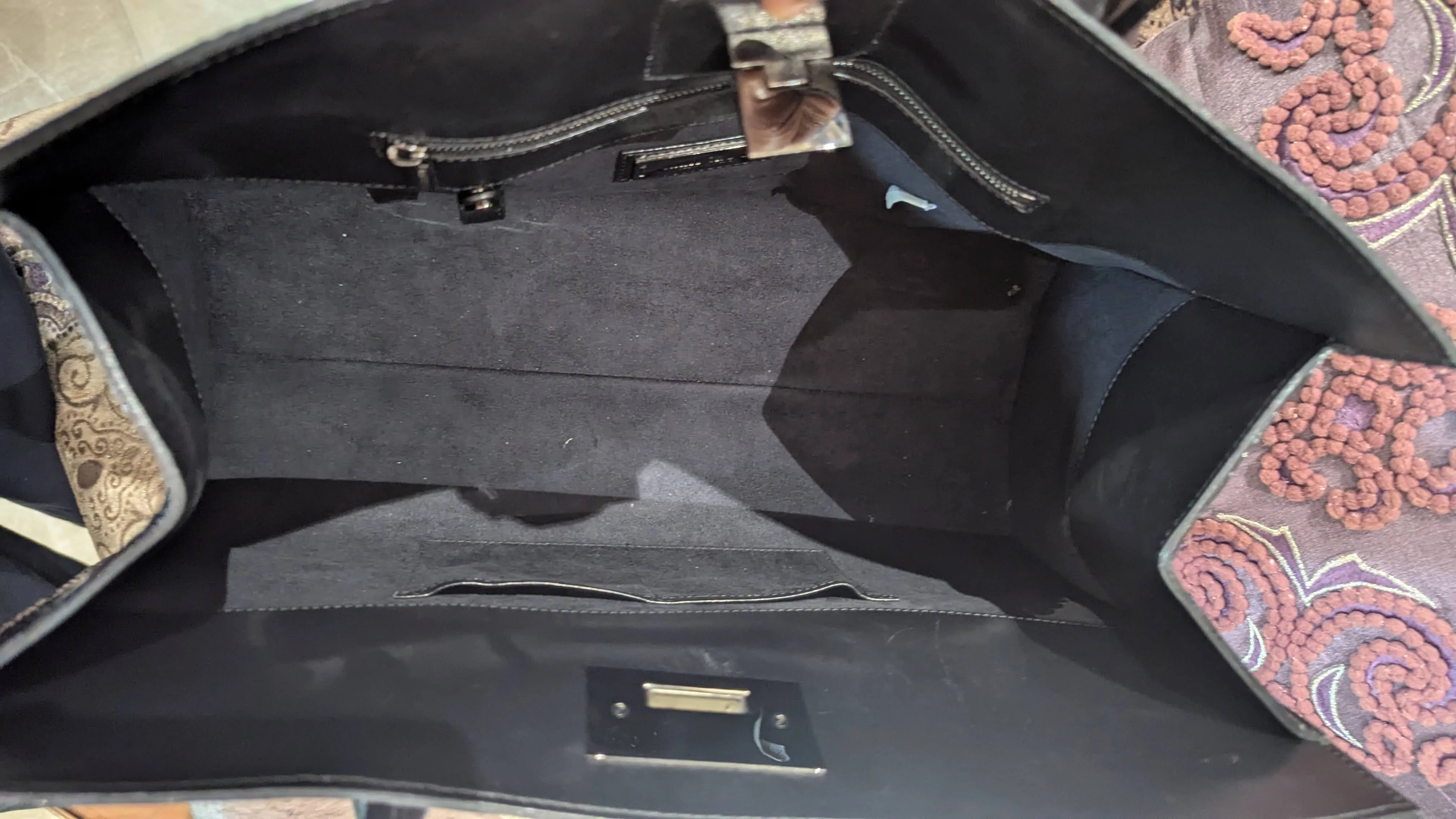 Jimmy Choo Riley Croc Embossed Top Handle Bag - Image 9