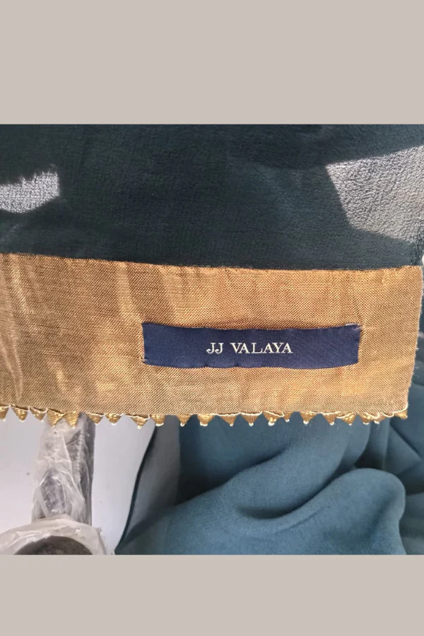 JJ Valaya Teal Saree - Image 6