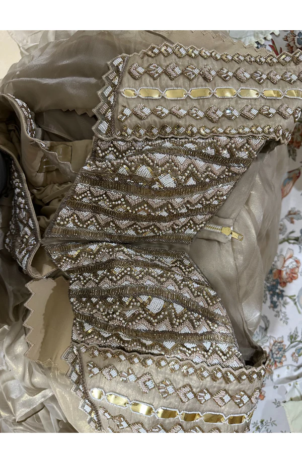 Kalki Gold Cocktail Gown - Image 4