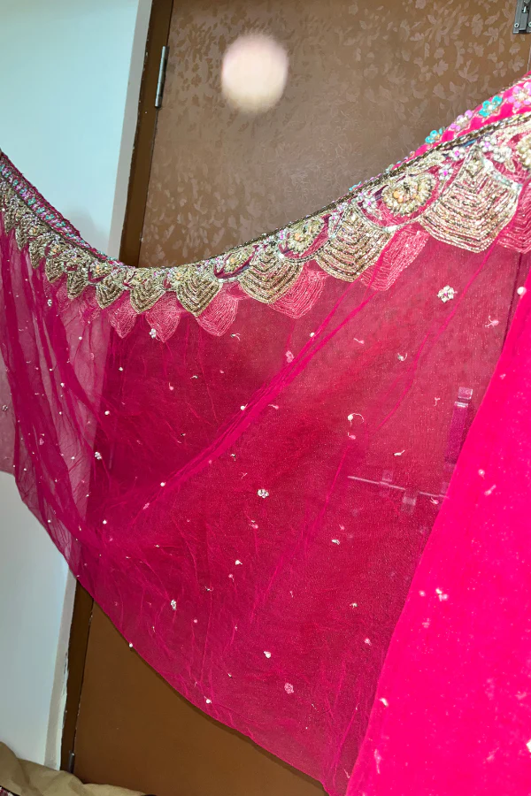Kalki Rani Pink embroidered Lehenga - Image 5