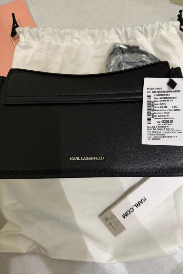 Karl Lagerfeld Women Textured Structured Sling Bag - Image 4