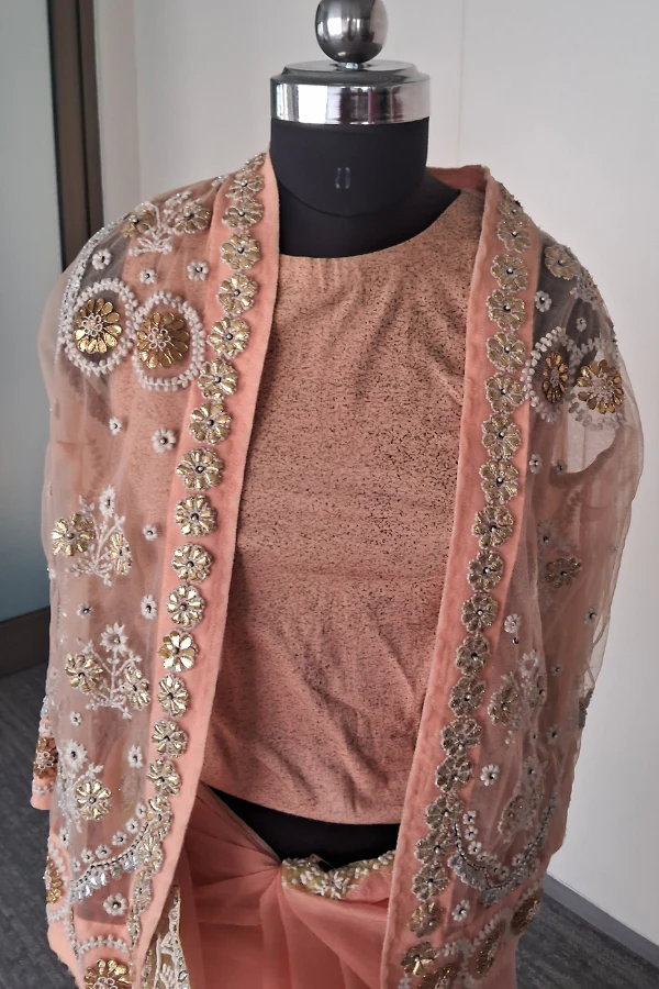 Kavita Bhartia Draped Saree Set - Image 4