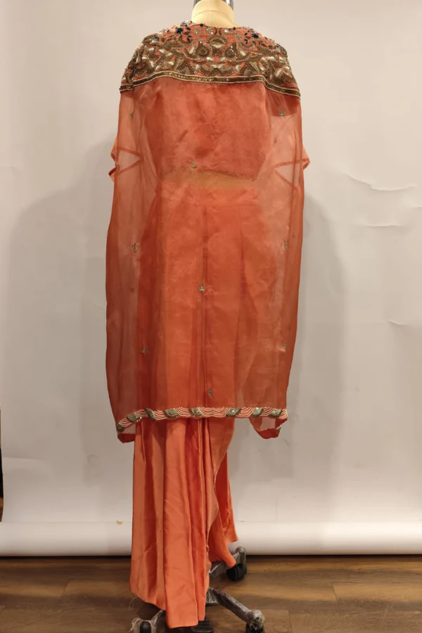 Khushboo Bagri Peach Skirt Set - Image 3