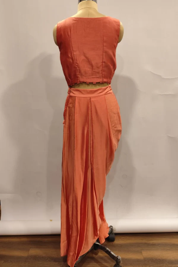 Khushboo Bagri Peach Skirt Set - Image 4
