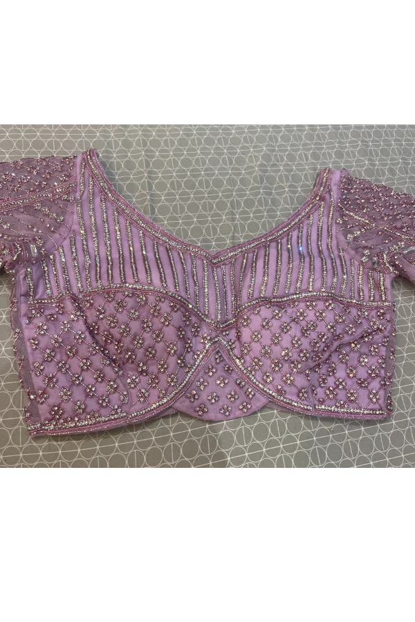 Kiasa Lavender embellished saree - Image 3