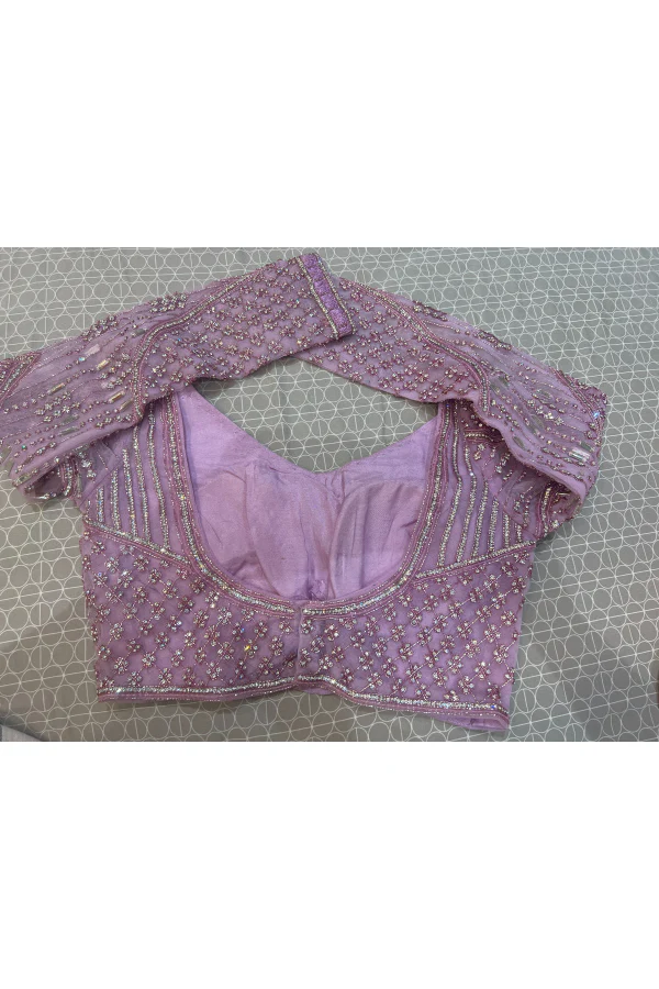 Kiasa Lavender embellished saree - Image 4