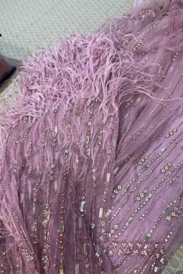 Kiasa Lavender embellished saree - Image 5