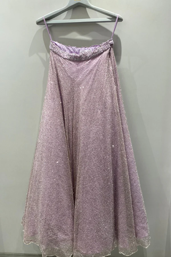 Kresha Bajaj lilac embroidered lehenga set - Image 3