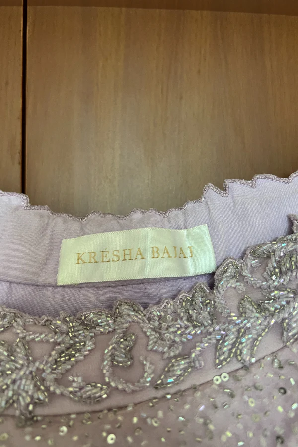 Kresha Bajaj lilac embroidered lehenga set - Image 9