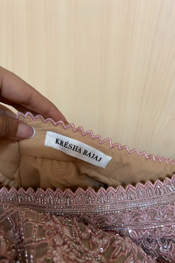 Kresha Bajaj Pink embroidered lehenga - Image 5