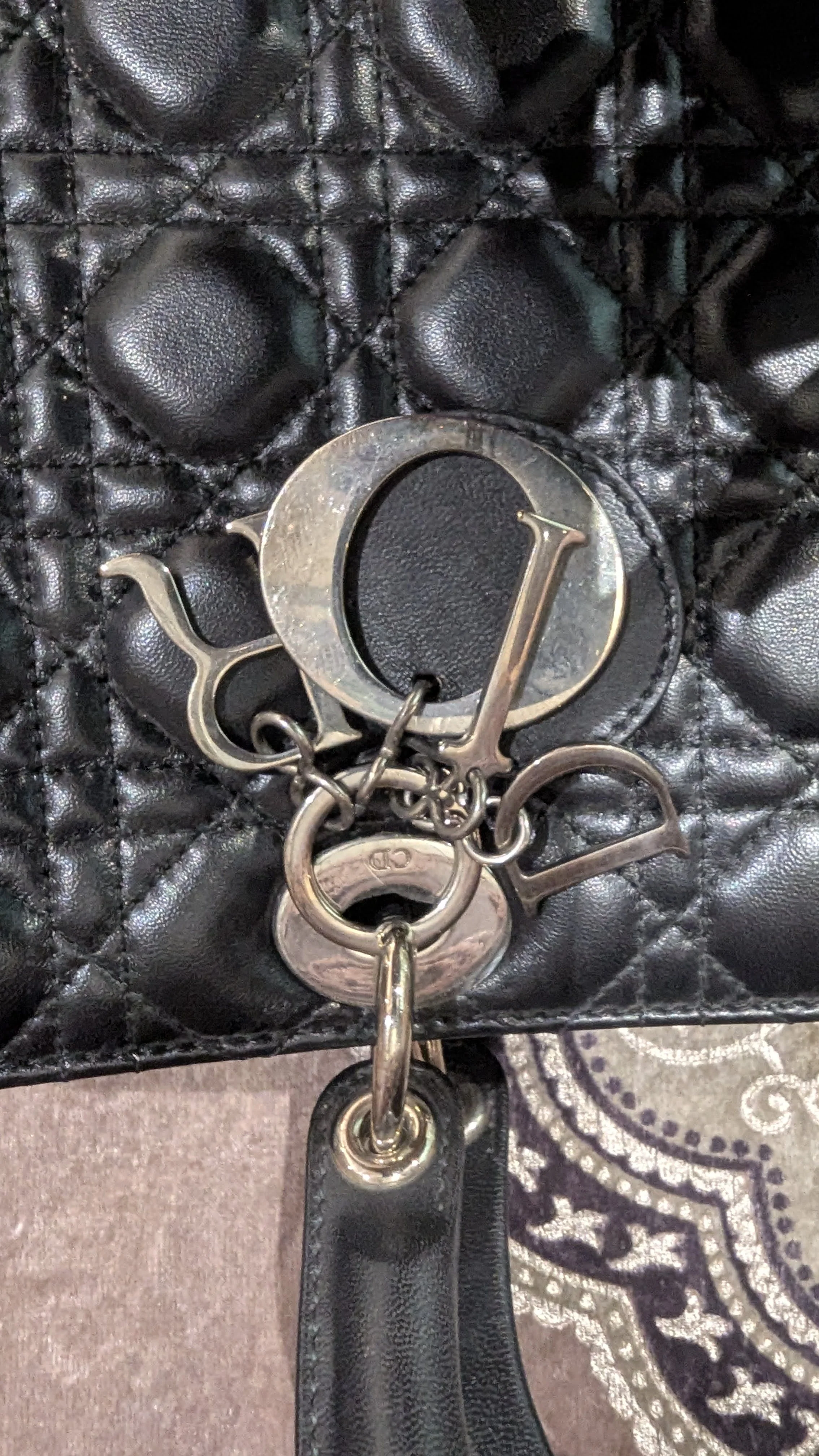 Lady Dior Black Cannage Tote Bag - Image 7