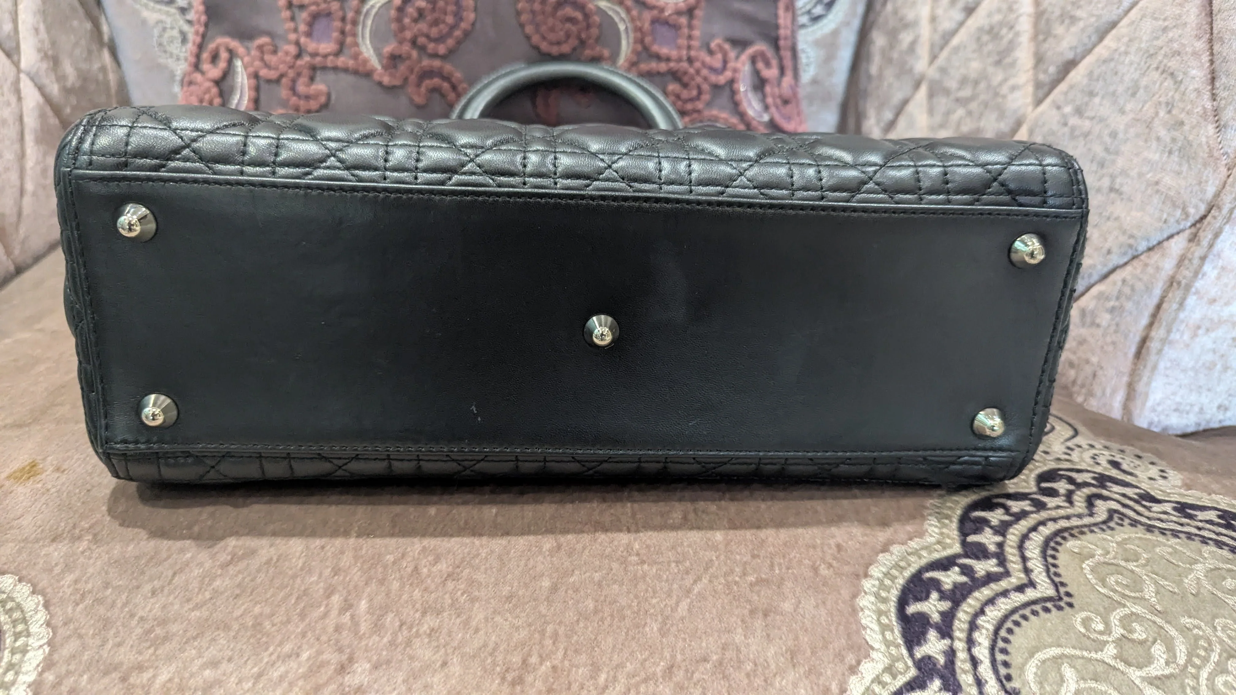 Lady Dior Black Cannage Tote Bag - Image 8