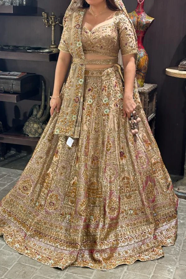 Lalit Dalmia gold embroidered lehenga