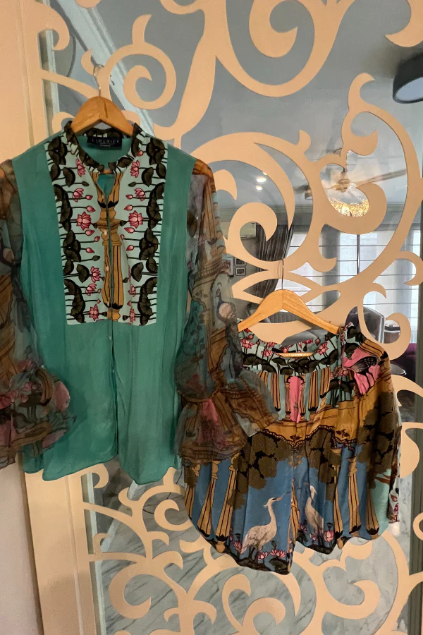 Limerick printed Shirt and short set - Image 2